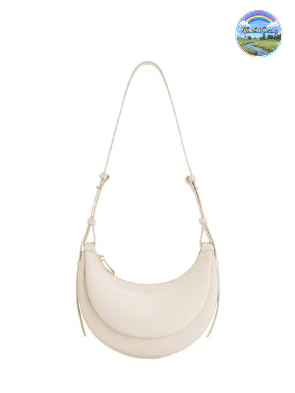 Vegan Leather Crossbody Sling Bag Zipper Closure Adjustable Strap